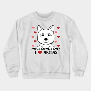 I Love Akitas Crewneck Sweatshirt